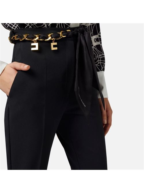 Crepe flared trousers ELISABETTA FRANCHI | PAT1641E2.110